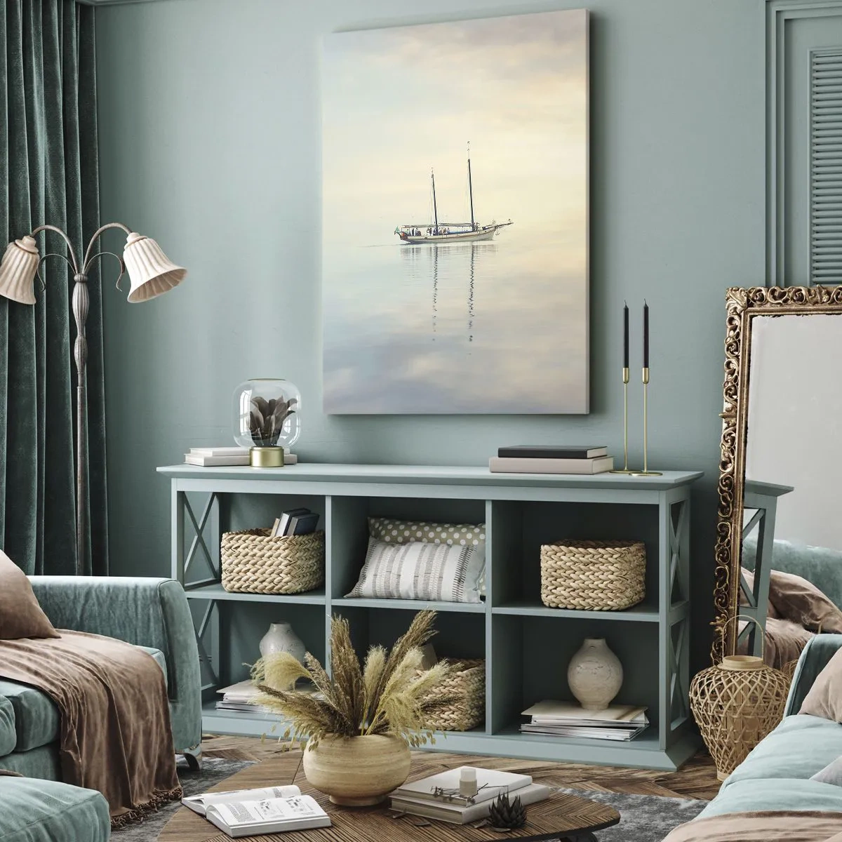 Impression sur toile - Image sur toile - Dans une mer de silence - 45x80 cm