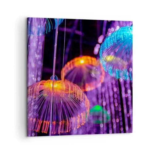 Impression sur toile - Image sur toile - Fontaine lumineuse - 50x50 cm