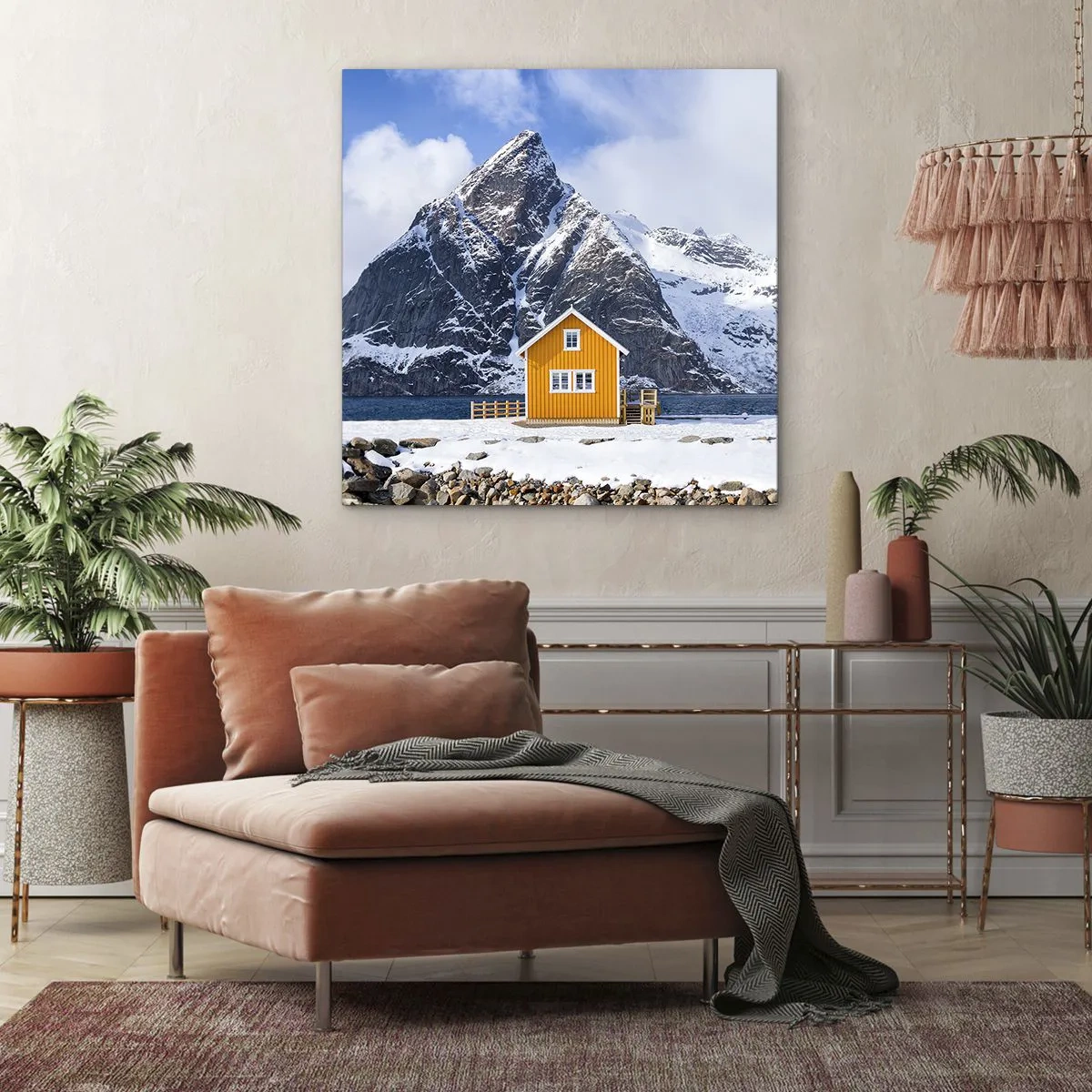 Impression sur toile - Image sur toile - Vacances scandinaves - 70x70 cm