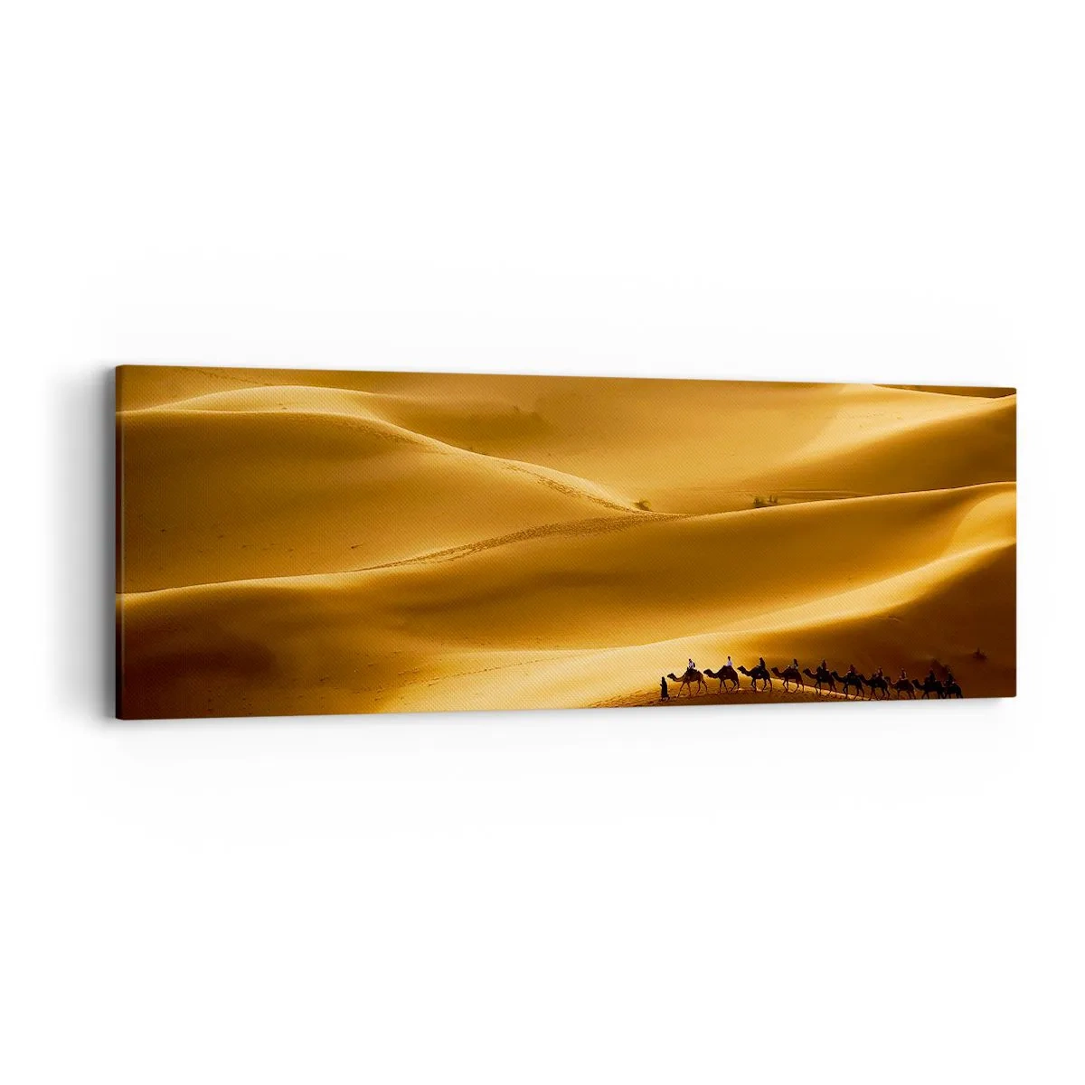 Impression sur toile - Image sur toile - Caravane sur les vagues du désert - 90x30 cm