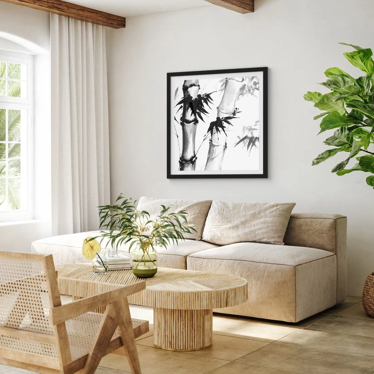 Affiche dans un cadre noir - Poster - Gros plan sur l'orient - 40x40 cm