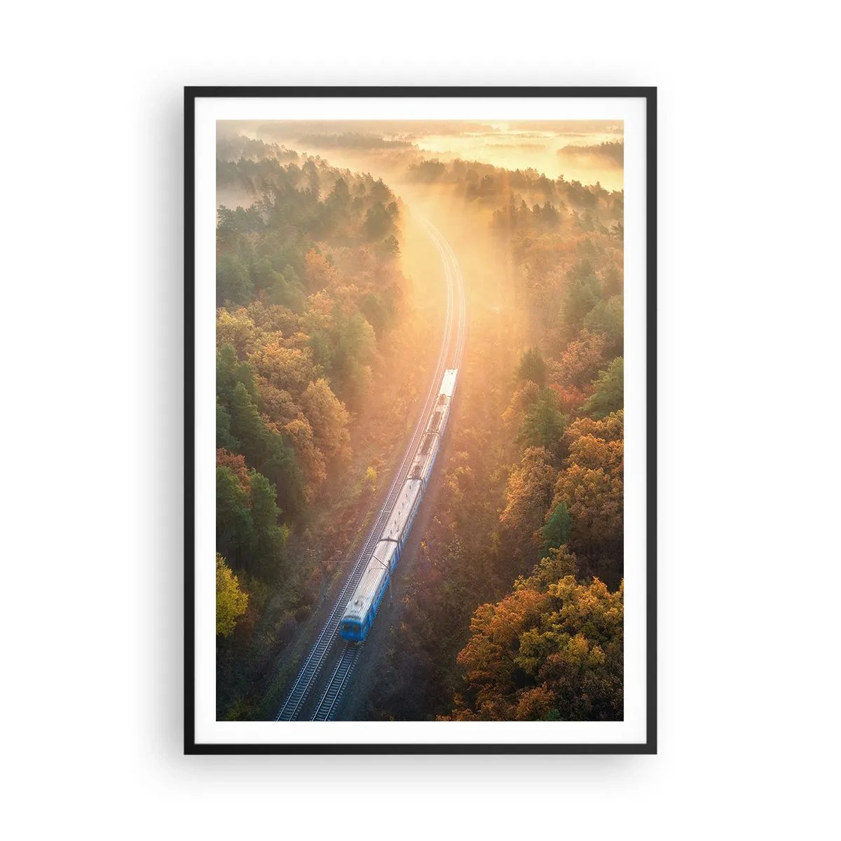 Affiche dans un cadre noir - Poster - Voyage printannier - 70x100 cm