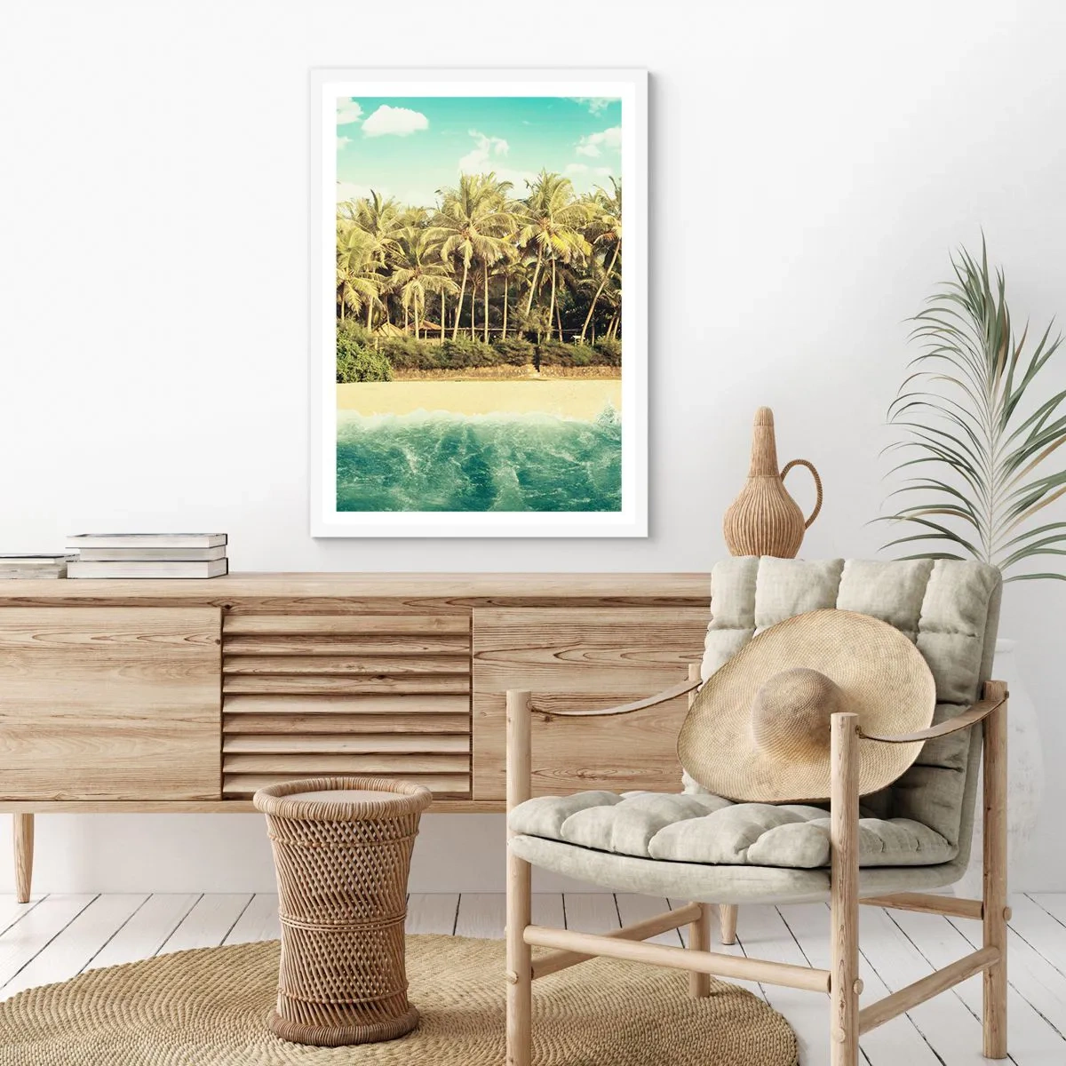 Affiche dans un cadre blanc - Poster - Peut-être ici? - 70x100 cm