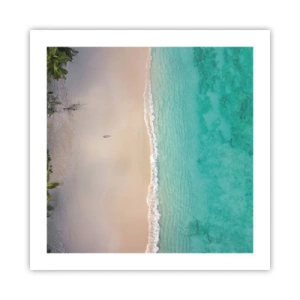 Affiche - Poster - Plage paradisiaque - 50x50 cm