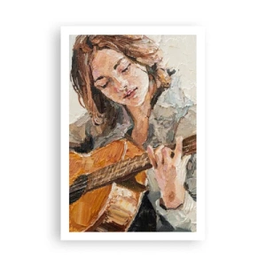 Affiche - Poster - Concerto pour guitare et coeur de fille - 61x91 cm