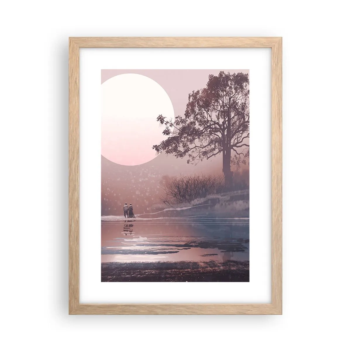 Affiche dans un chêne clair - Poster - Merveilles de la nuit - 30x40 cm