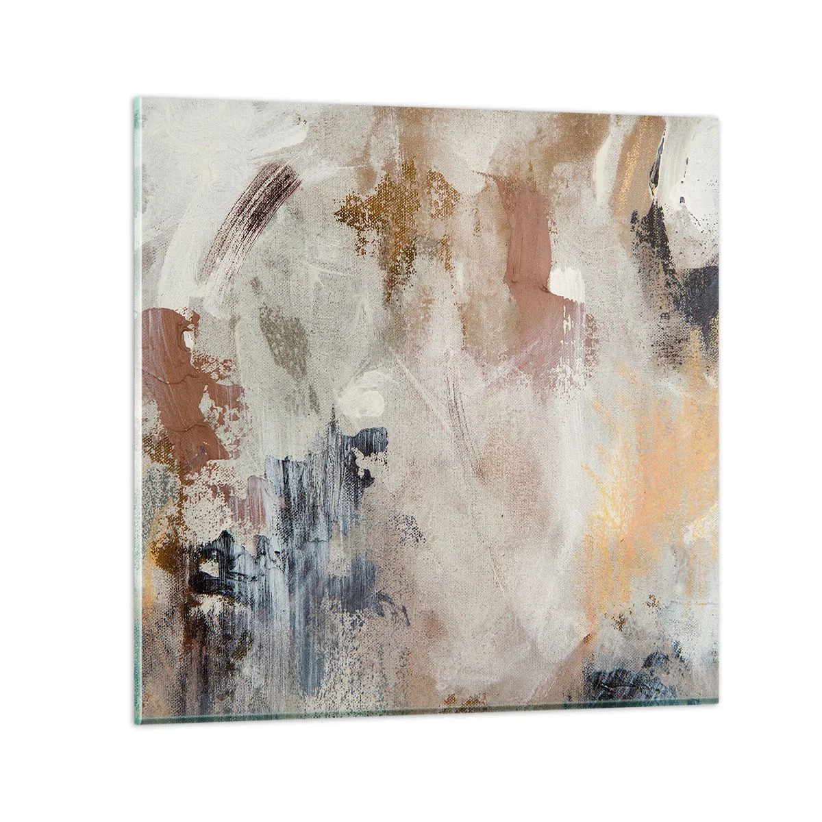 Impression sur verre - Image sur verre - Abstraction brumeuse - 50x50 cm