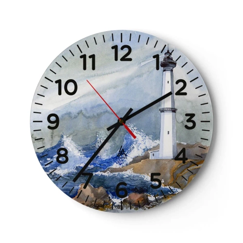 Horloge murale - Pendule murale - Contre l'obscurité et la tempête - 30x30 cm