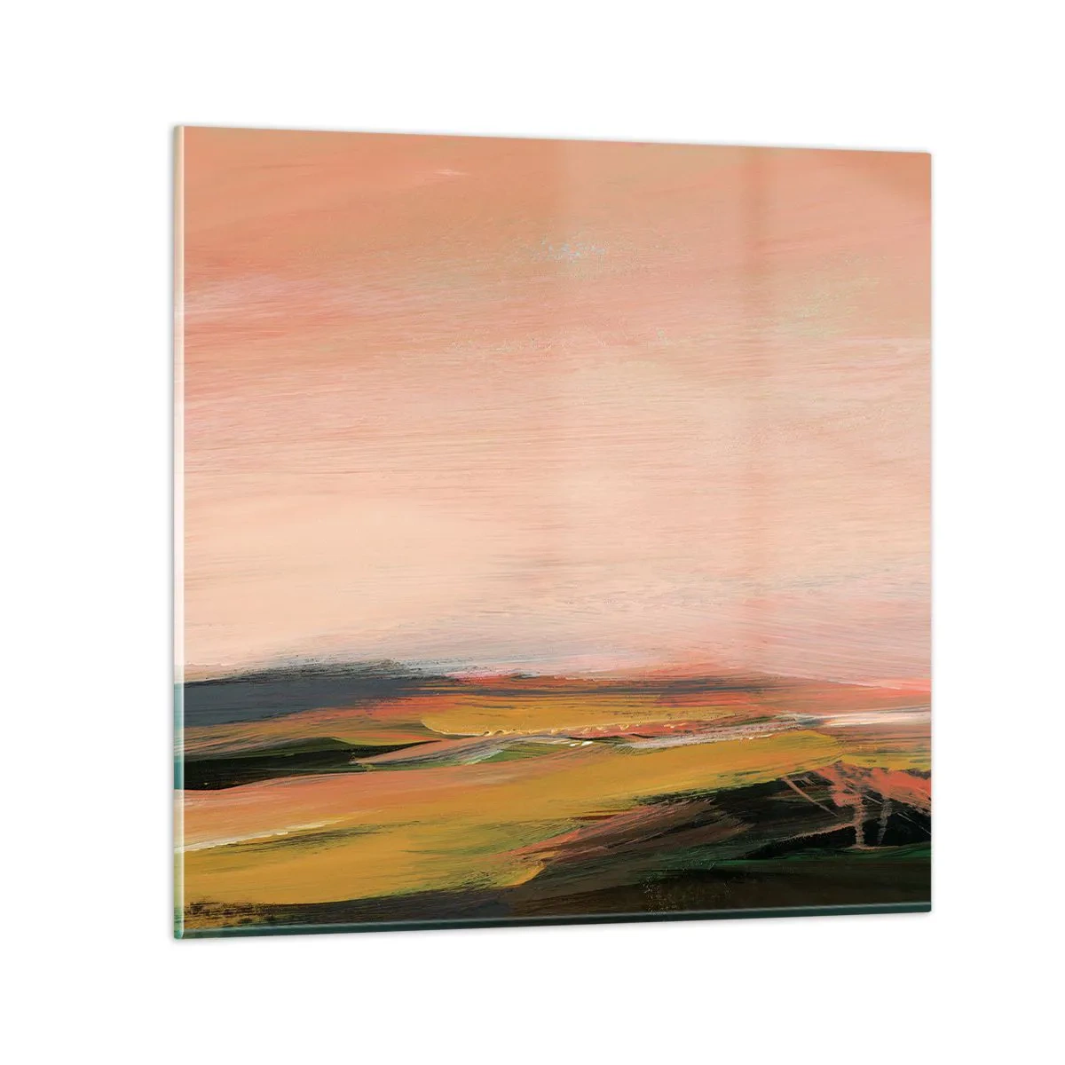 Impression sur verre - Image sur verre - Dans les tons de roses - 70x70 cm