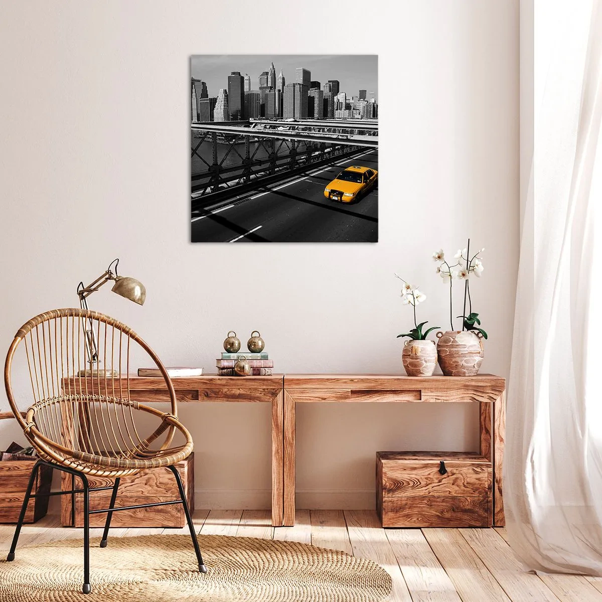 Impression sur toile - Image sur toile - Couleur de la grande ville - 40x40 cm