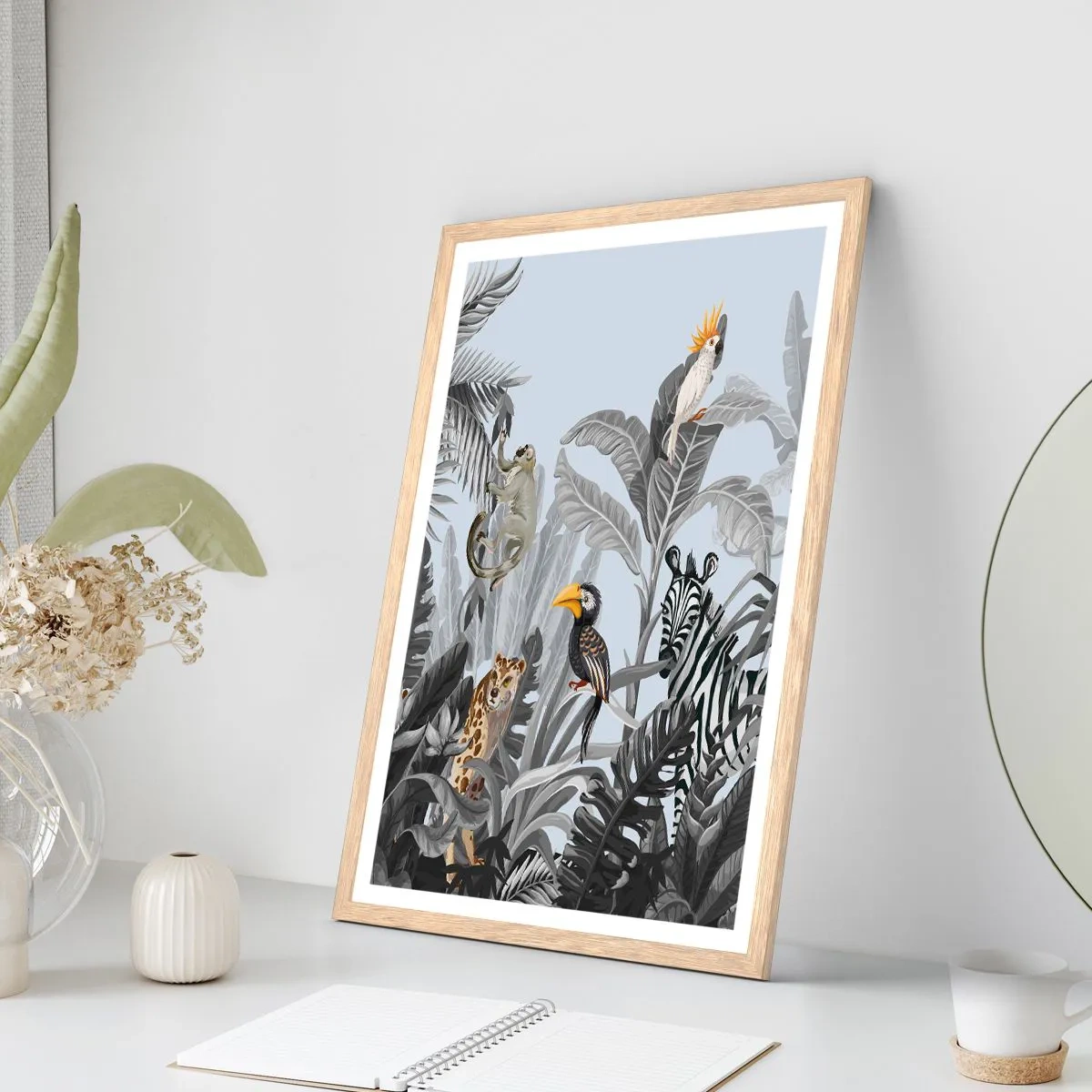 Affiche dans un chêne clair - Poster - Conte de fées africain - 70x100 cm