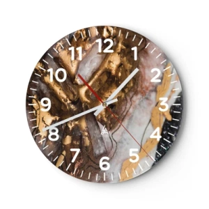 Horloge murale - Pendule murale - Élément de la terre - 30x30 cm