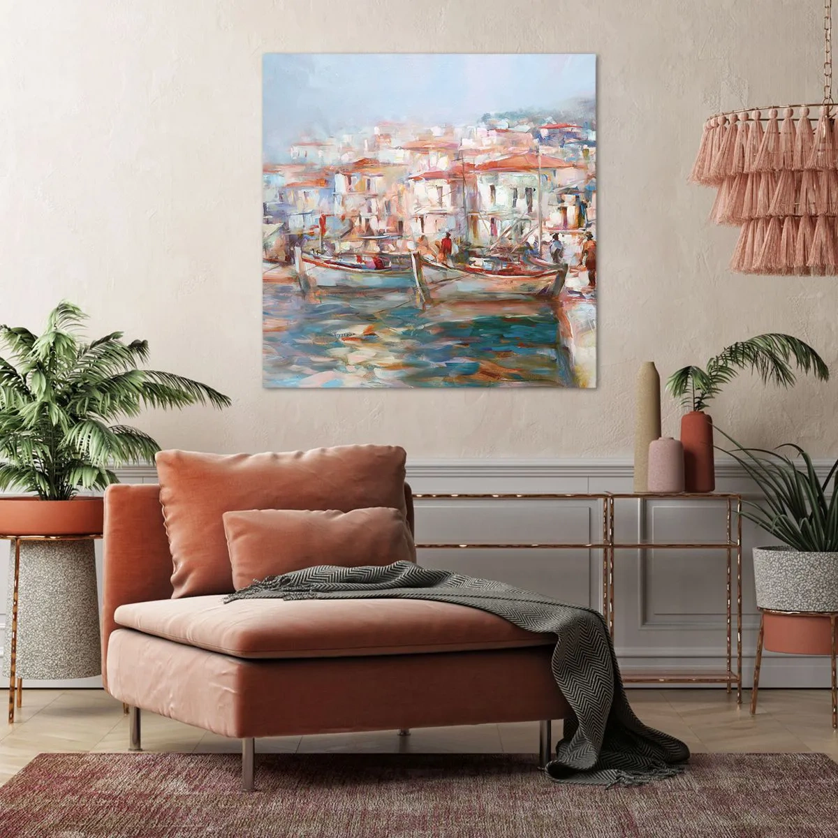 Impression sur toile - Image sur toile - Vacances pastelles - 70x70 cm