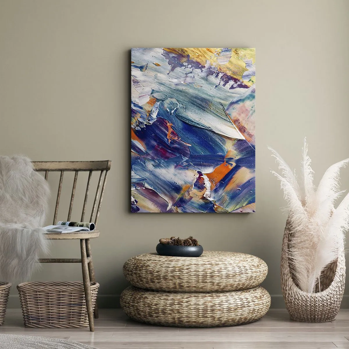 Impression sur toile - Image sur toile - Confusion des couleurs - 55x100 cm