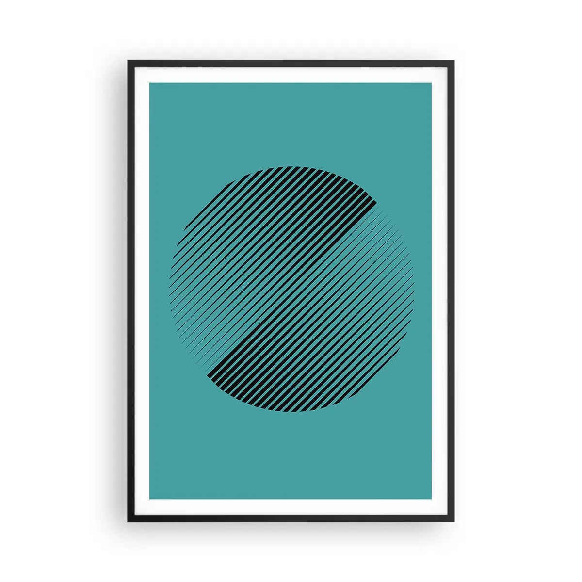Affiche dans un cadre noir - Poster - Cercle – une variation géométrique - 70x100 cm