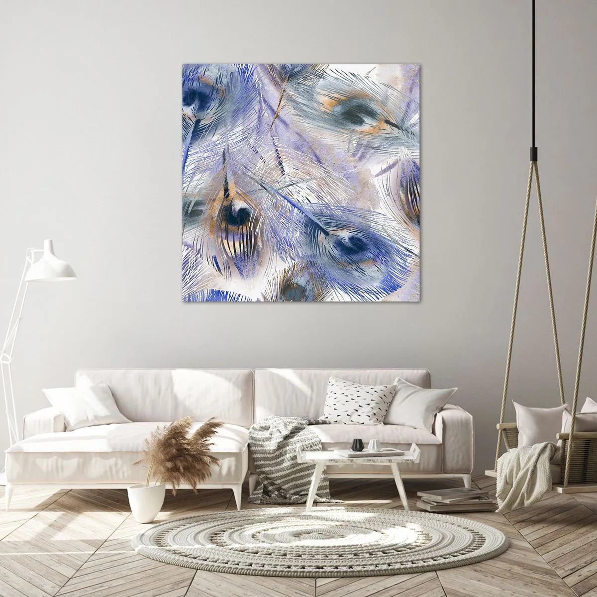 Impression sur toile - Image sur toile - Composition de paon - 40x40 cm