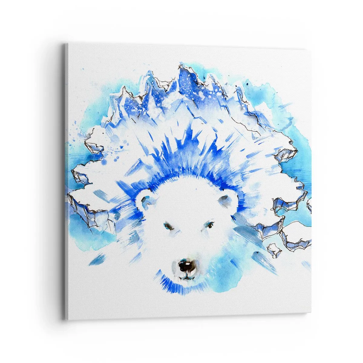 Impression sur toile - Image sur toile - Le roi de l'Arctique dans une couronne de glace - 70x70 cm