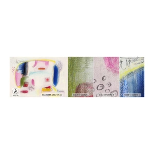 Échantillon de Papier Peint Premium Canvas - Plus convexe que concave ou plat - Abstraction, Morceau, Éléphant - 100x30 cm