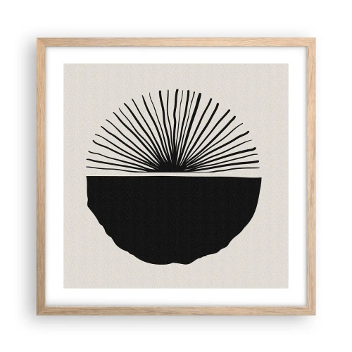 Affiche dans un chêne clair - Poster - Une gamme de possibilités - 50x50 cm