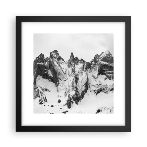 Affiche dans un cadre noir - Poster - Crête dangereuse de granit - 30x30 cm
