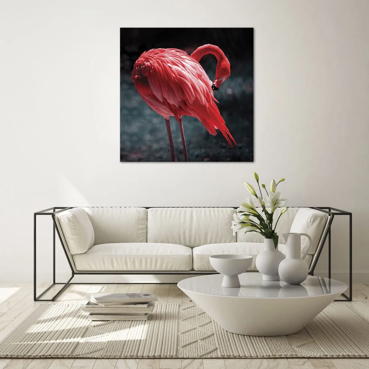 Impression sur verre - Image sur verre - Poème cramoisi de la nature - 50x50 cm