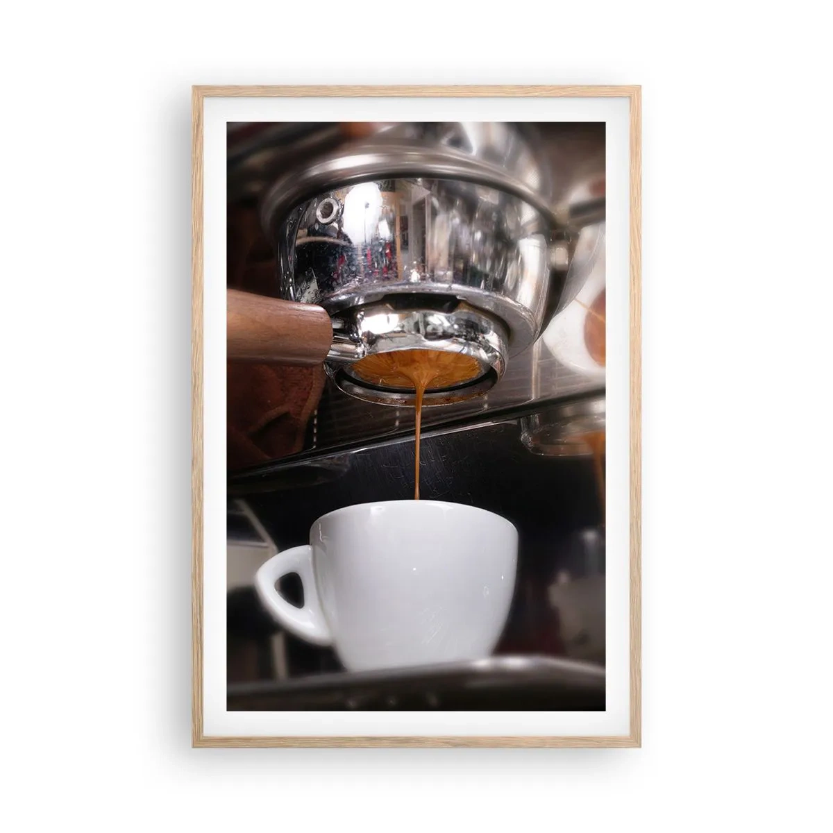 Affiche dans un chêne clair - Poster - Bon moment de la journée - 61x91 cm