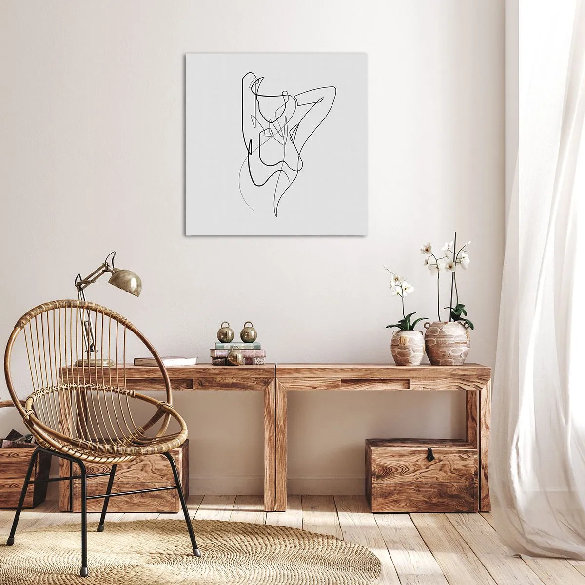 Impression sur toile - Image sur toile - Vraiment, tu es comme ça... - 40x40 cm