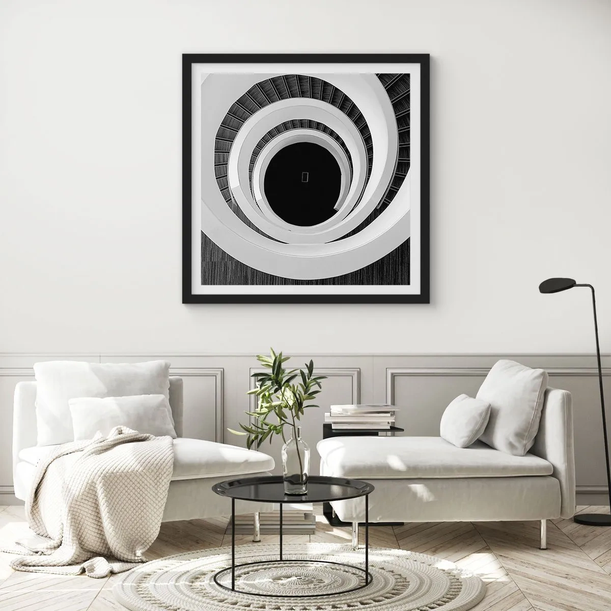 Affiche dans un cadre noir - Poster - Les choses concrêtes - 50x50 cm