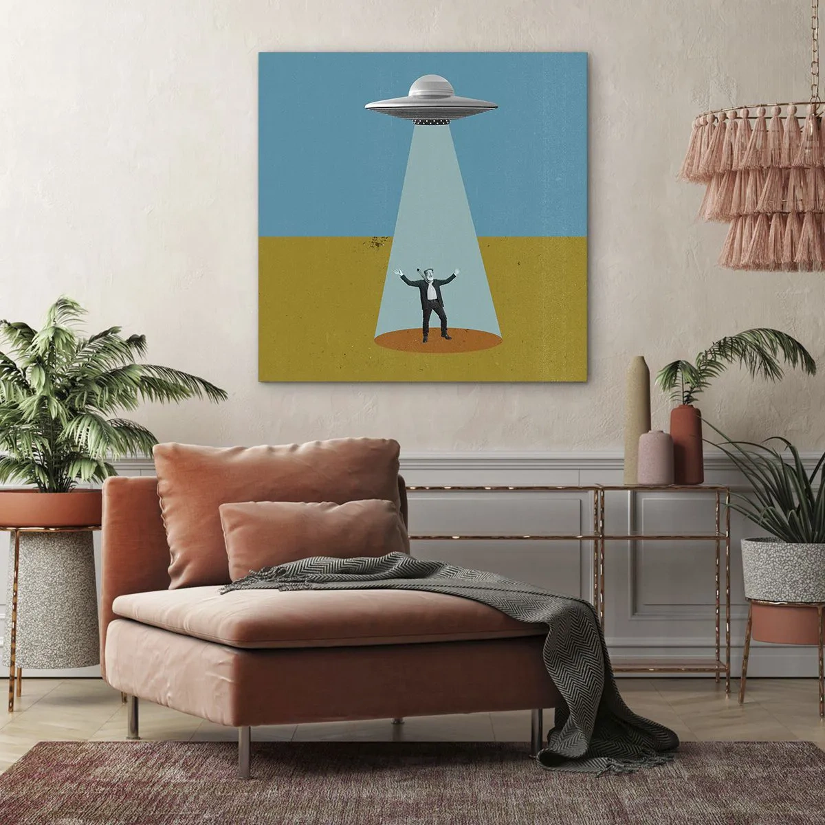 Impression sur toile - Image sur toile - Rencontre proche - 70x70 cm