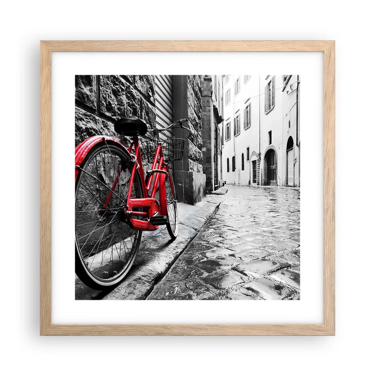 Affiche dans un chêne clair - Poster - La vraie beauté ne vieillit pas - 40x40 cm