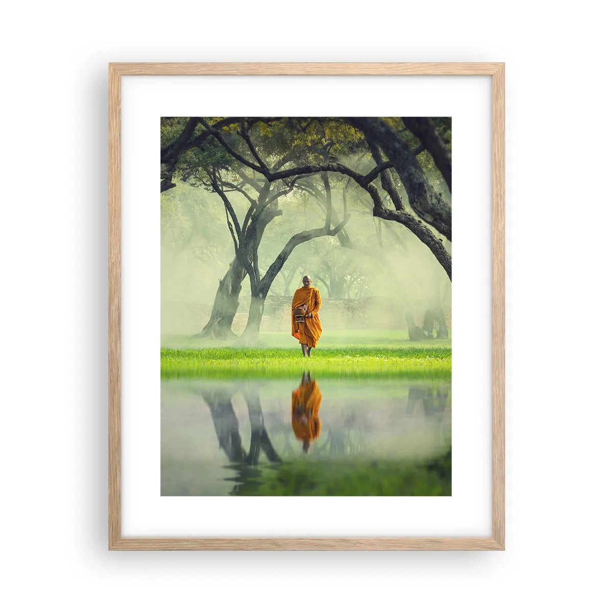 Affiche dans un chêne clair - Poster - En route vers l'illumination - 40x50 cm