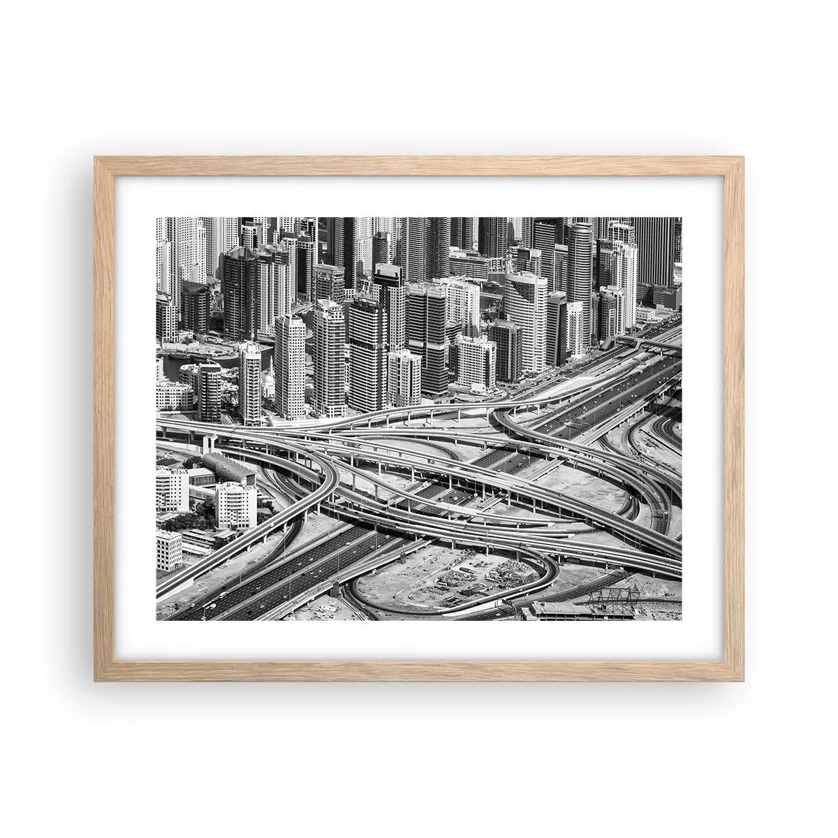 Affiche dans un chêne clair - Poster - Dubaï - la ville impossible - 50x40 cm