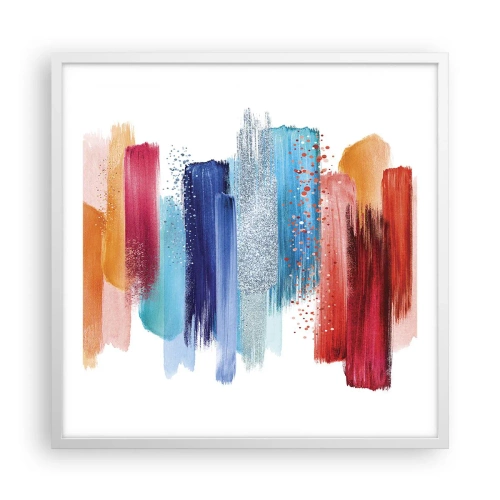 Affiche dans un cadre blanc - Poster - En haut et en bas - 60x60 cm