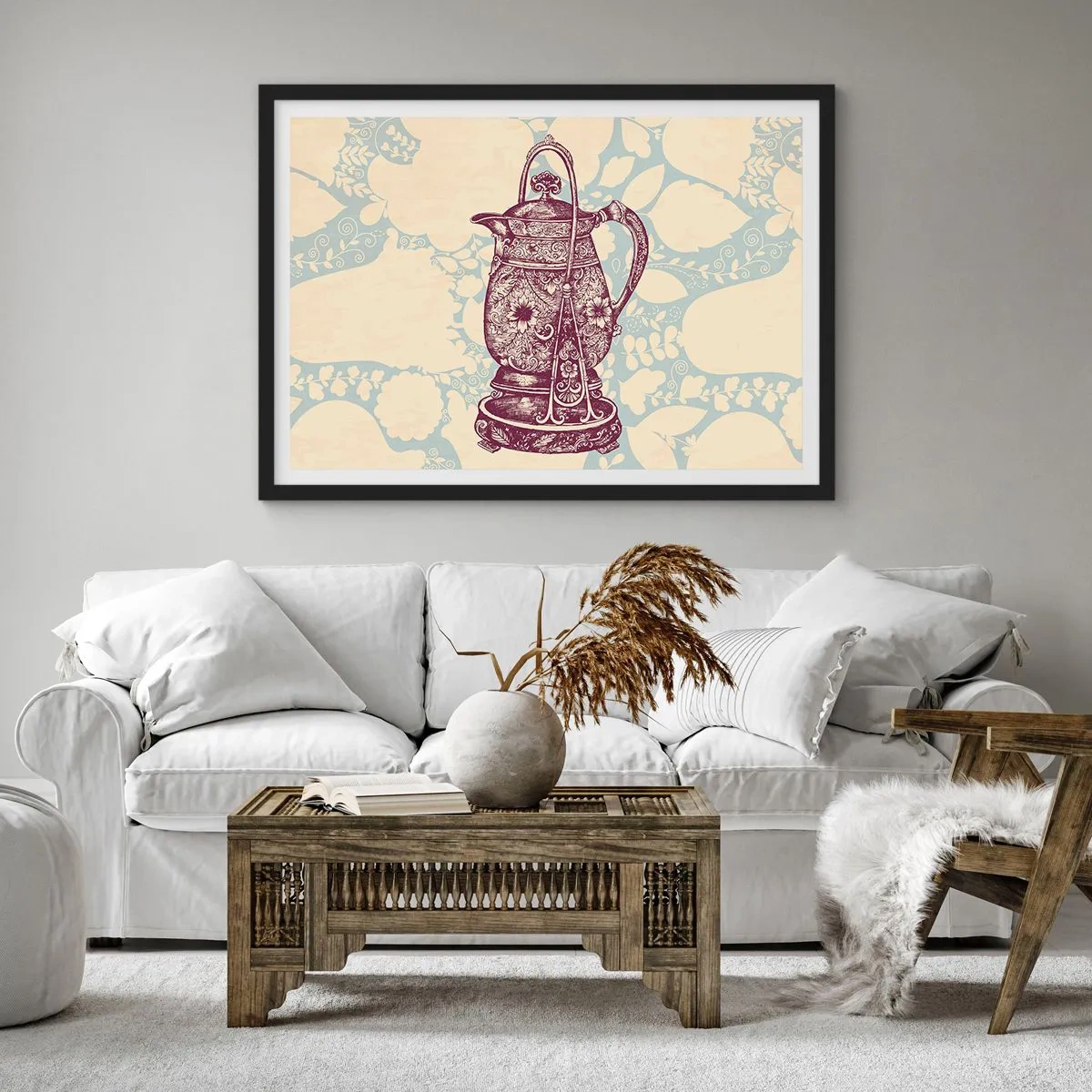 Affiche dans un cadre noir - Poster - La beauté du quotidien - 50x40 cm