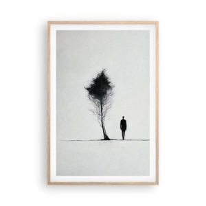 Affiche dans un chêne clair - Poster - Nous errons tous - 61x91 cm