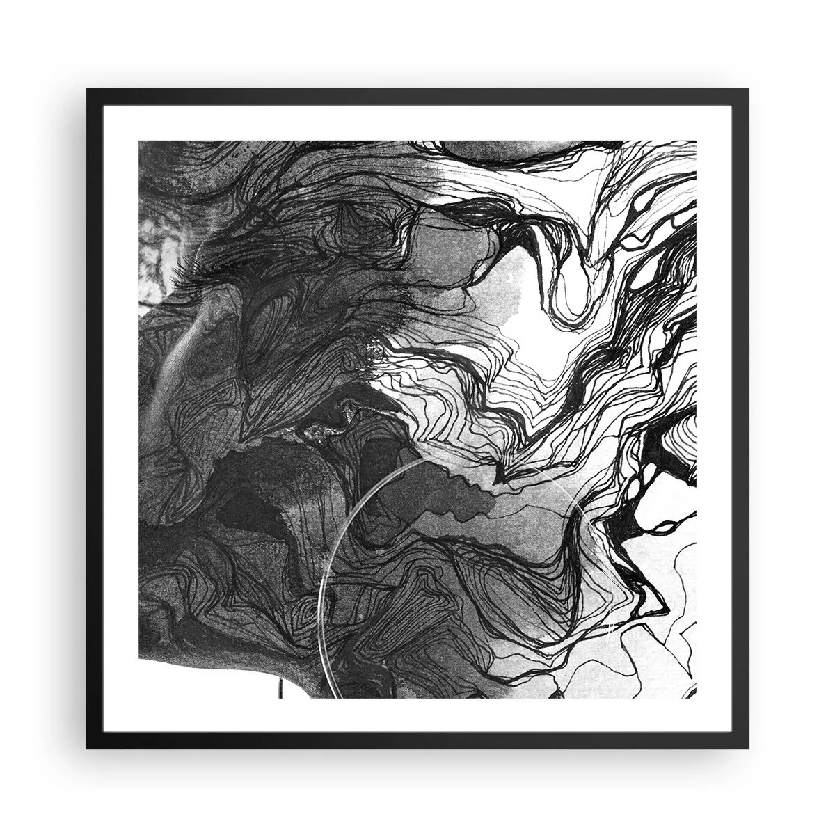 Affiche dans un cadre noir - Poster - Emmêlé dans les rêves - 60x60 cm