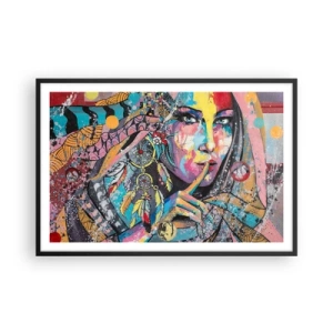 Affiche dans un cadre noir - Poster - Taisez-vous jusqu'à ce que vous compreniez - 91x61 cm