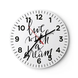 Horloge murale - Pendule murale - Bien sur - 30x30 cm