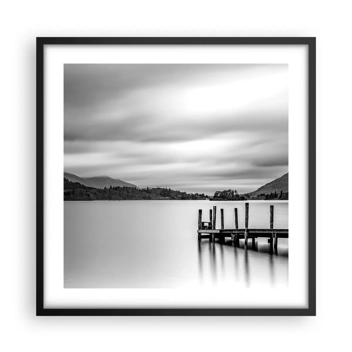 Affiche dans un cadre noir - Poster - Douceur et force - 50x50 cm