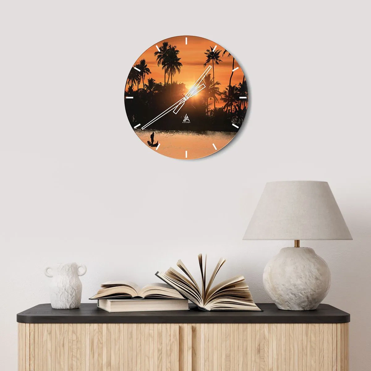 Horloge murale - Pendule murale - Il est temps de se détendre - 40x40 cm