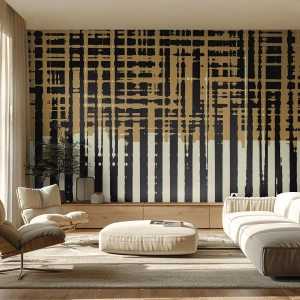 Papier Peint Autocollant Deluxe Sticker - Abstraction architecturale - Abstraction, Morceau, Lignes - 350x256 cm