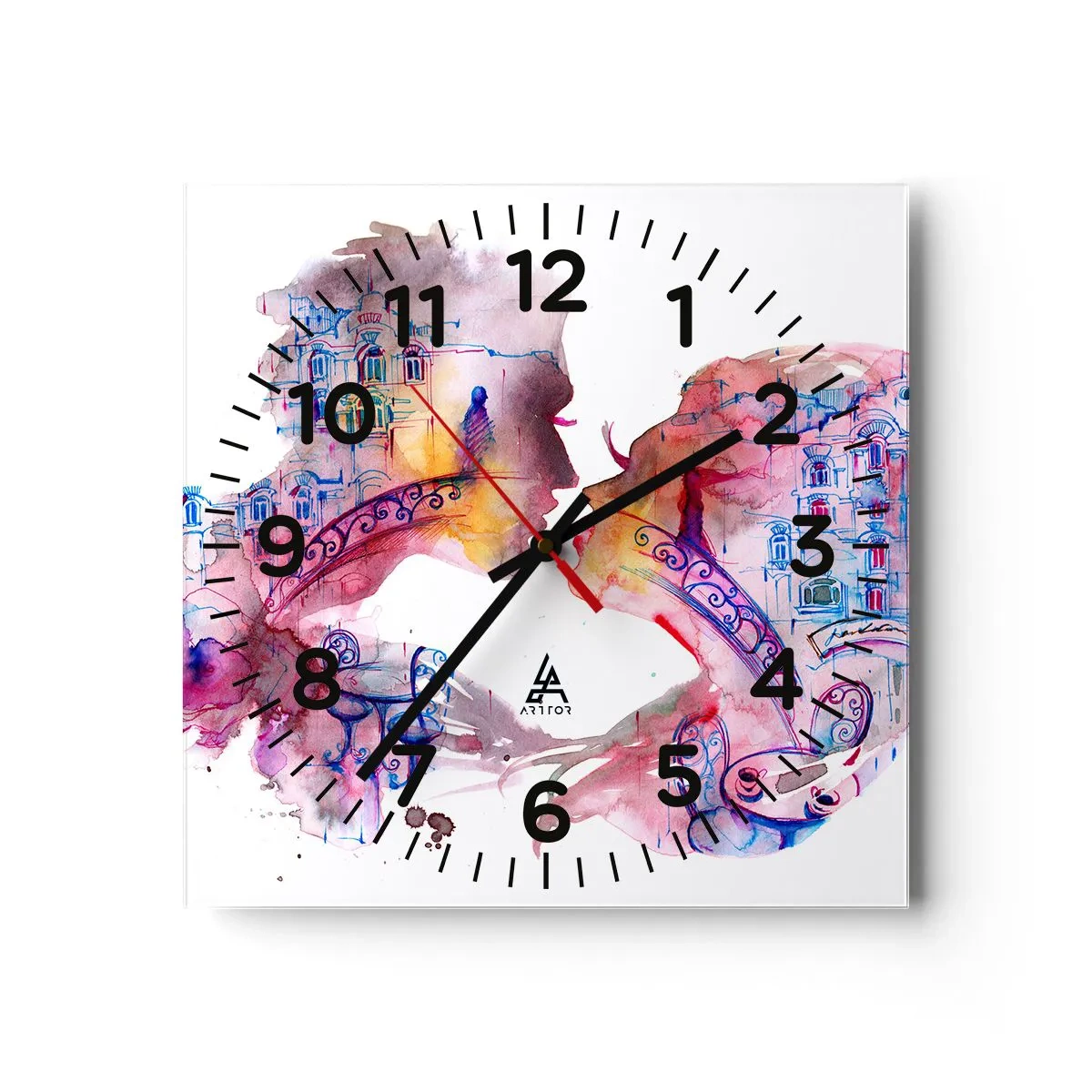 Horloge murale - Pendule murale - Le pont secret des soupirs - 40x40 cm
