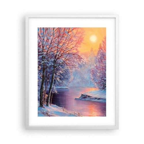 Affiche dans un cadre blanc - Poster - Couleurs d'hiver - 40x50 cm