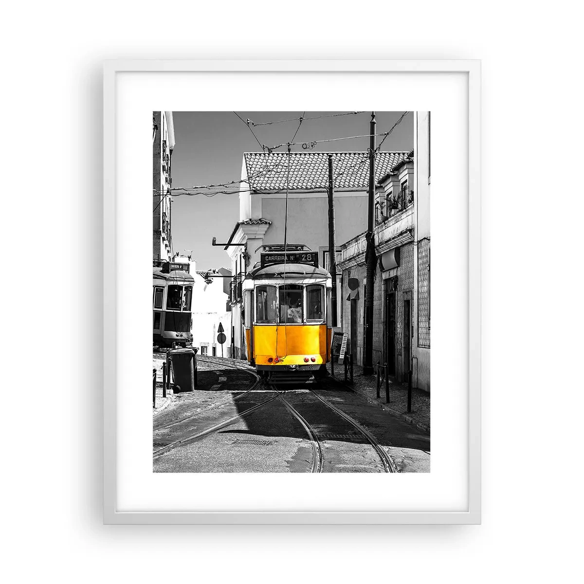 Affiche dans un cadre blanc - Poster - L'âme de Lisbonne - 40x50 cm