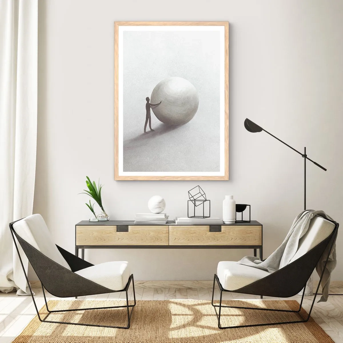 Affiche dans un chêne clair - Poster - Jeu de la vie - 61x91 cm