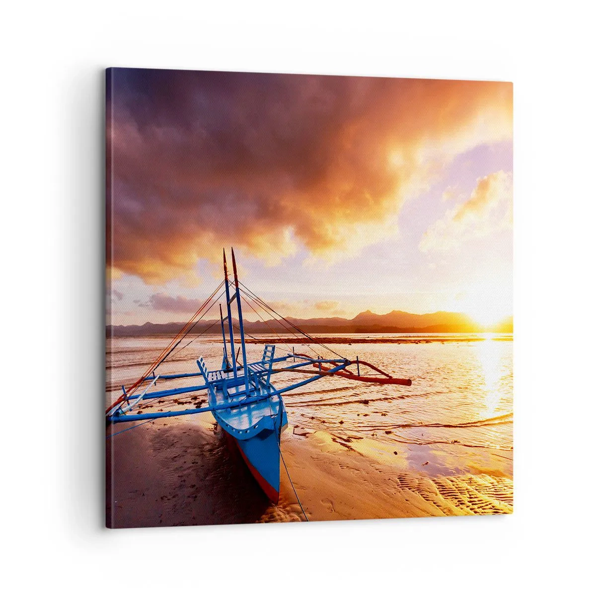 Impression sur toile - Image sur toile - Allongez-vous dans le sable après une longue journée - 60x60 cm