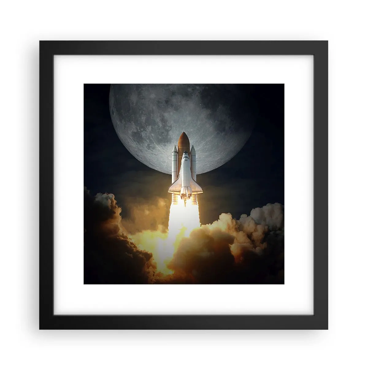 Affiche dans un cadre noir - Poster - Le début d'une aventure surnaturelle - 30x30 cm
