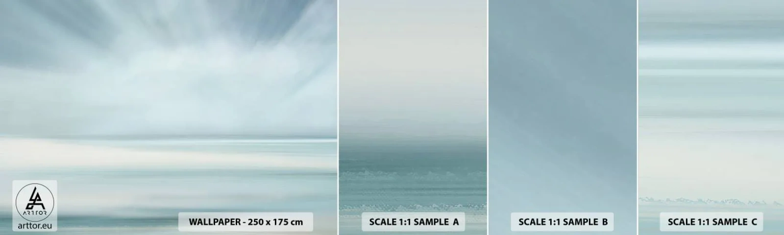 Échantillon De Papier Peint Standard Eco - Paix à l'horizon - Brillant, Morceau, Ciel - 100x30 cm