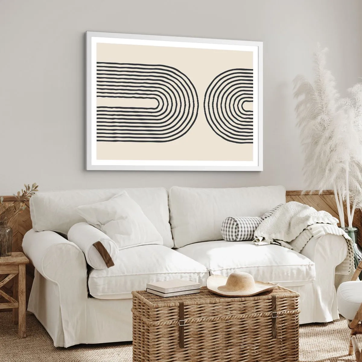 Affiche dans un cadre blanc - Poster - Dans un instant... - 50x40 cm