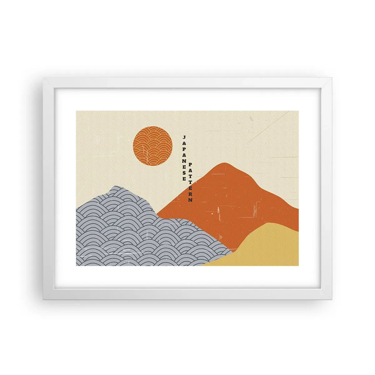 Affiche dans un cadre blanc - Poster - Dans l'esprit japonais - 40x30 cm